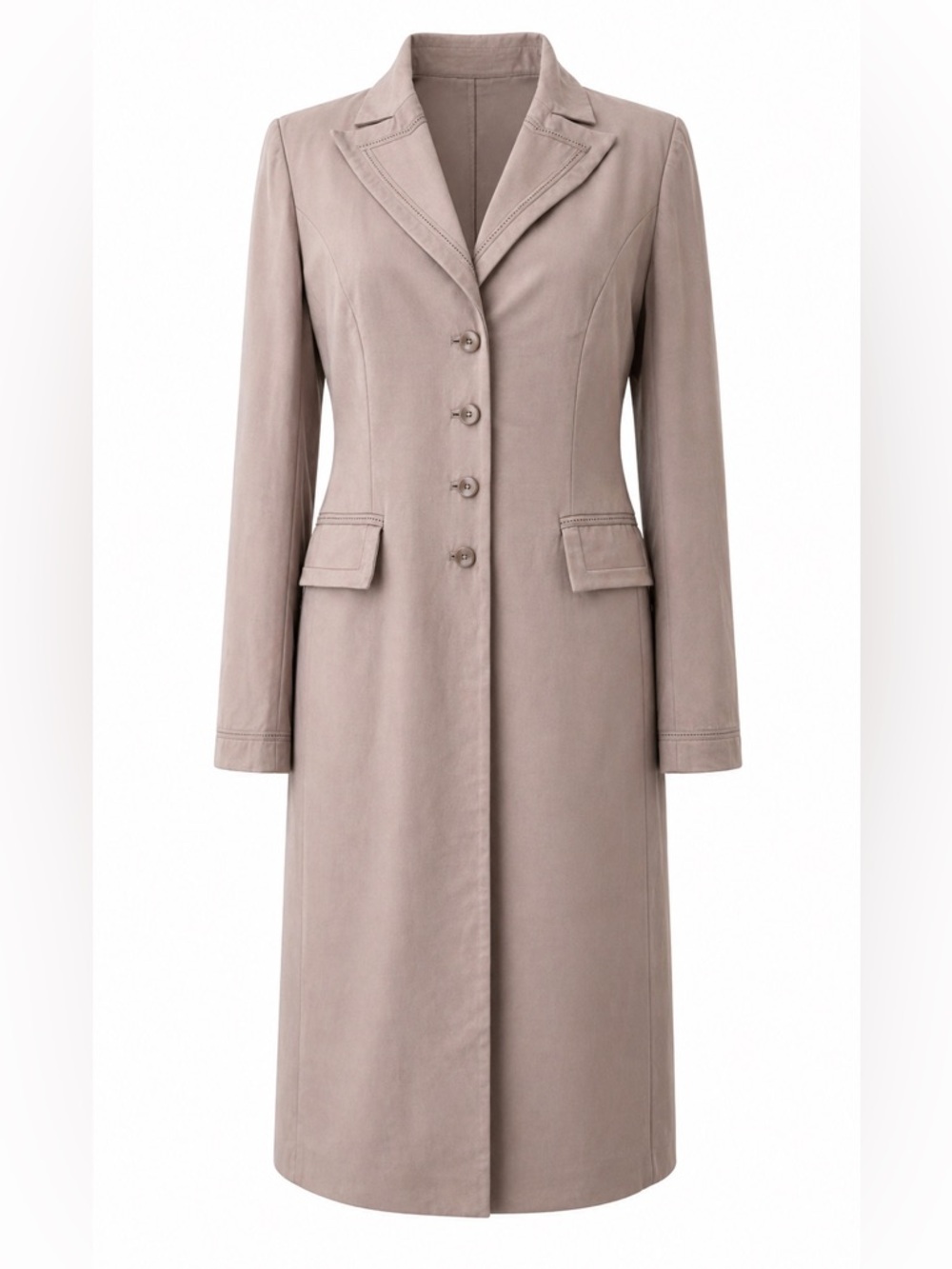 Coast London Wool Blend Tailored Coat –Pale pink, Fitted, Minimal Classic